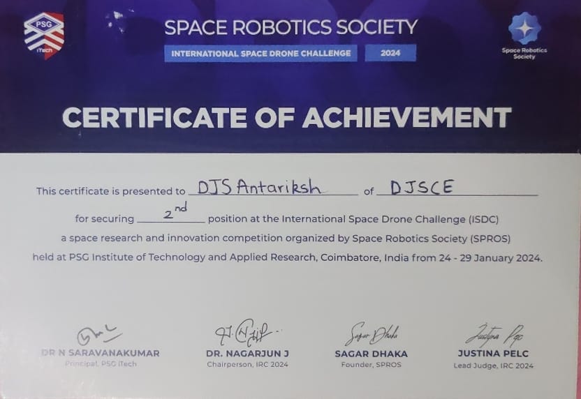 ISDC24 Rank Certificate